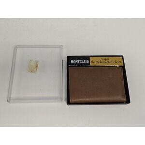 VINTAGE MEN'S MONTCLAIR‎ TRIFOLD WALLET - Brown - Genuine Leather - NEW NOS